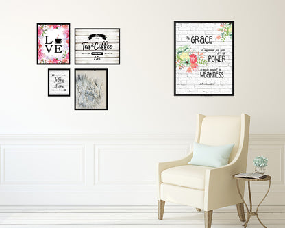 My Grace is sufficient for your for my Power Quote Framed Print Home Decor Wall Art Gifts