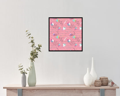 Abstract Red Artwork Wood Frame Gifts Modern Wall Decor Art Prints