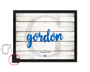 Gordon Personalized Biblical Name Plate Art Framed Print Kids Baby Room Wall Decor Gifts