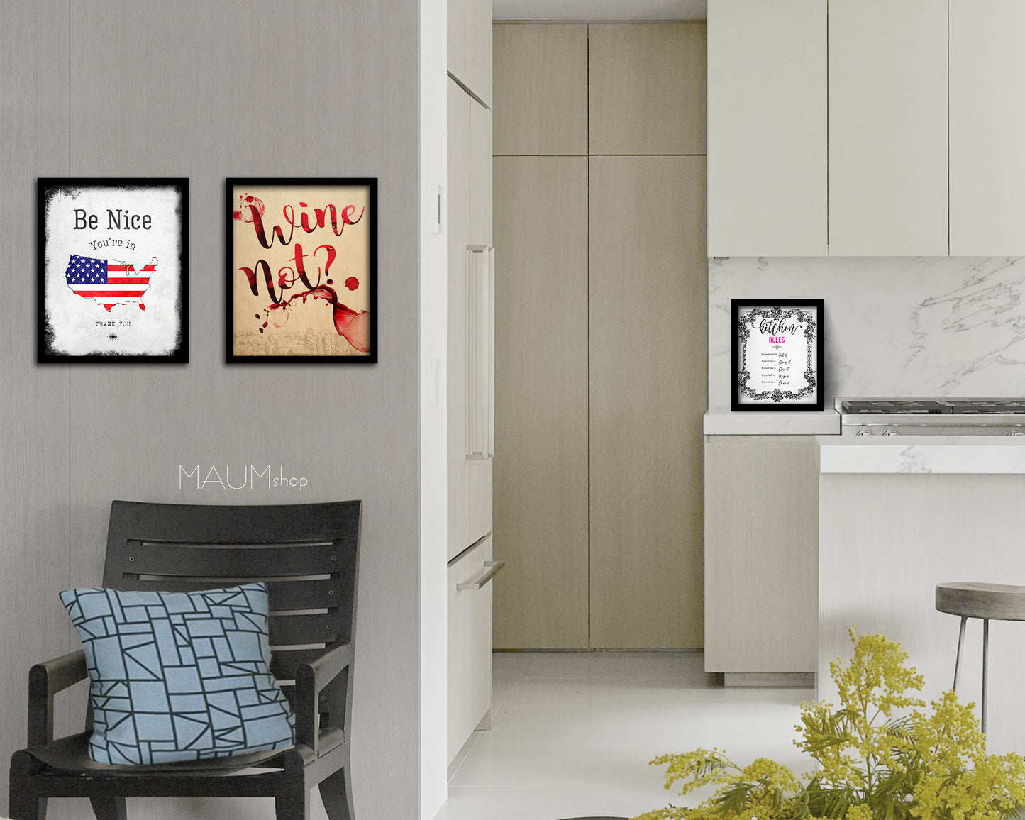 W*n Not Quote Framed Print Wall Decor Art Gifts