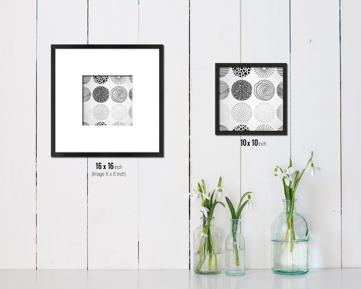 Shape Abstract Artwork Wood Frame Gifts Modern Wall Decor Art Prints