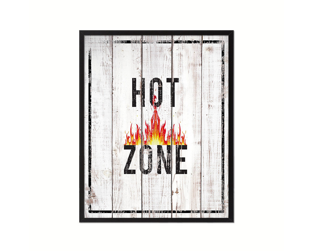 Hot Zone Notice Danger Sign Framed Print Home Decor Wall Art Gifts