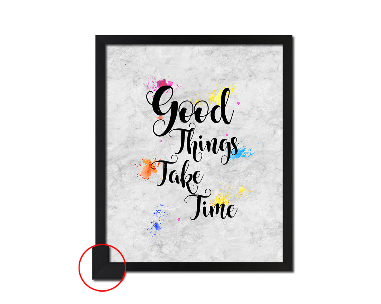 Good things take time Quote Framed Print Wall Art Decor Gifts