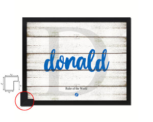 Donald Personalized Biblical Name Plate Art Framed Print Kids Baby Room Wall Decor Gifts