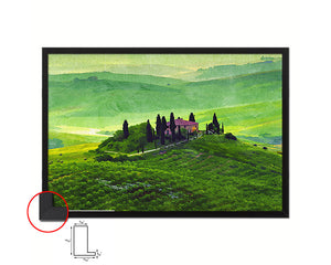 Tuscany, Italy Vineyards Artwork Painting Print Art Frame Home Wall Decor Gifts