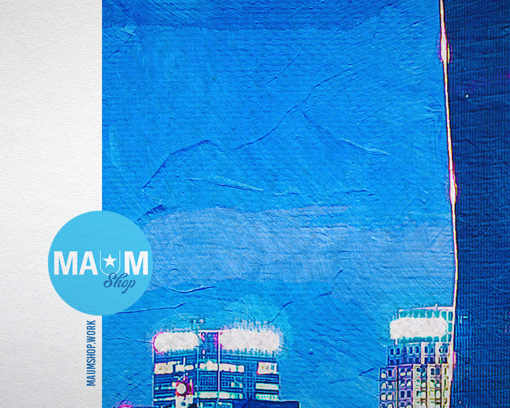 Seuol South Korea Han River Landscape Painting Print Art Frame Home Wall Decor Gifts