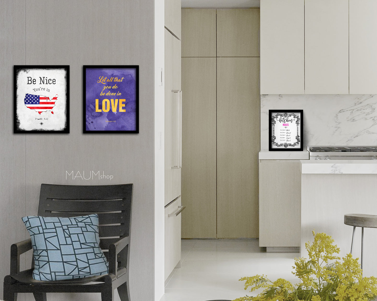 Let all that you do be done in love Quote Framed Print Wall Decor Art Gifts