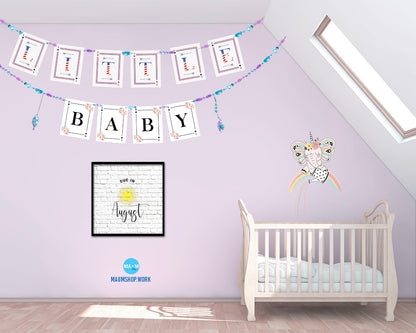 Baby Due In August Pregnancy Announcement Personalized Frame Print Wall Decor Art Gifts