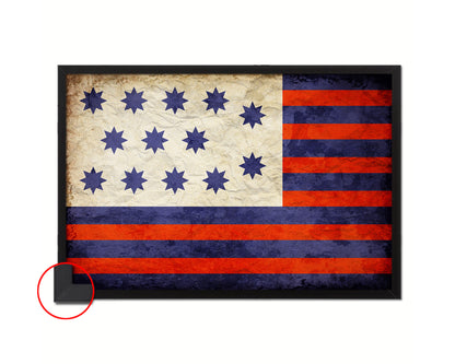 Guilford Courthouse North Carolina Revolutionary War Vintage Military Flag Framed Print Art