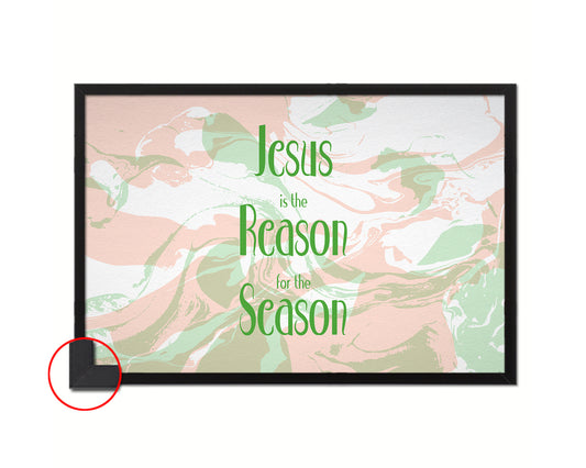 Jesus is the reason for the season Quote Framed Print Wall Decor Art Gifts