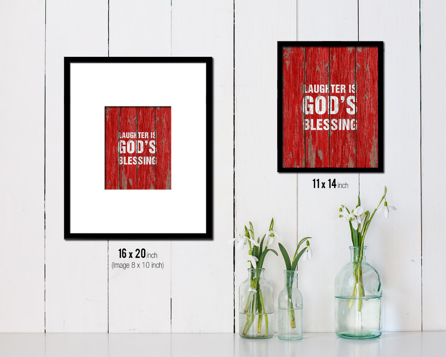 Laughter is God's blessing Quote Framed Print Home Decor Wall Art Gifts