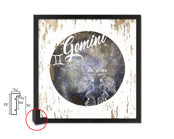 Gemini Astrology Prediction Yearly Horoscope Wood Framed Print Wall Art Decor Gifts