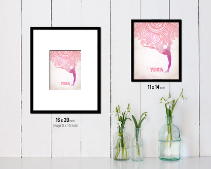 Gymnastic yoga Contorsionist practicing Yoga Wood Framed Print Wall Decor Art Gifts