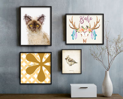 Kitten Cat Kitten Portrait Framed Print Pet Home Decor Custom Watercolor Wall Art Gifts