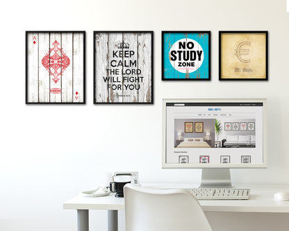 Keep calm the Lord will fight for you Bible Quote Framed Print Home Decor Wall Art Gifts