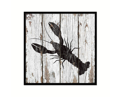 Lobster Nautical Wood Framed Gifts Ocean Beach Fishing Home Decor Wall Art Prints