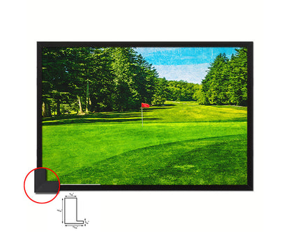 Vancouver Golf Course, Canada Artwork Painting Print Art Wood Framed Wall Decor Gifts
