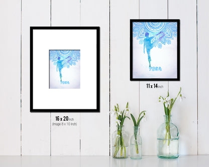 Big Toe Pose Padangusthasana Yoga Wood Framed Print Wall Decor Art Gifts