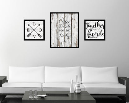 Coffee breal 9-5 daily Quote Framed Artwork Print Wall Decor Art Gifts
