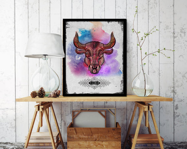 Taurus Constellation Prediction Yearly Horoscope Wood Framed Paper Print Wall Art Decor Gifts