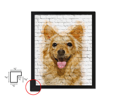 Terrier Dog Puppy Portrait Framed Print Pet Watercolor Wall Decor Art Gifts