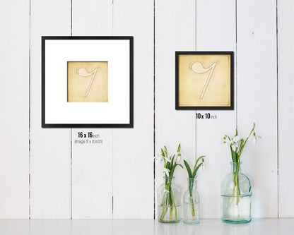 Quaver Rest Vintage Musical Symbol Framed Print Orchestra Teacher Gifts Home Wall Decor