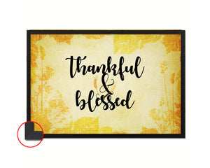 Thankful & Blessed Quote Framed Print Wall Decor Art Gifts