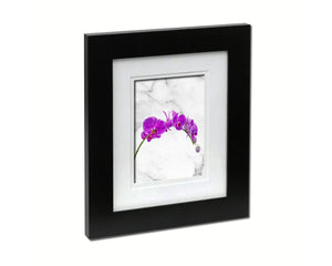 Violet Phalaenopsis Marble Texture Plants Art Wood Framed Print Wall Decor Gifts