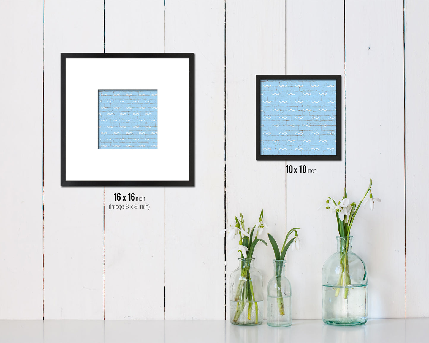 Abstract Aqua Artwork Wood Frame Gifts Modern Wall Decor Art Prints