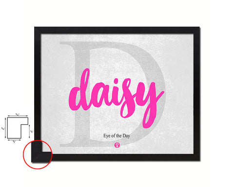 Daisy Personalized Biblical Name Plate Art Framed Print Kids Baby Room Wall Decor Gifts
