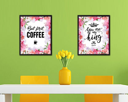 But first, coffee Quote Framed Artwork Print Wall Decor Art Gifts