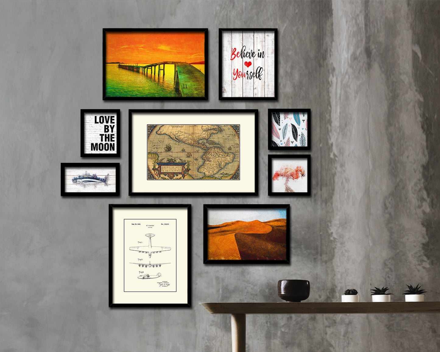 America Theatrum Orbis Terrarum Abraham Antwerp 1570 Old Map Framed Print Art Gifts