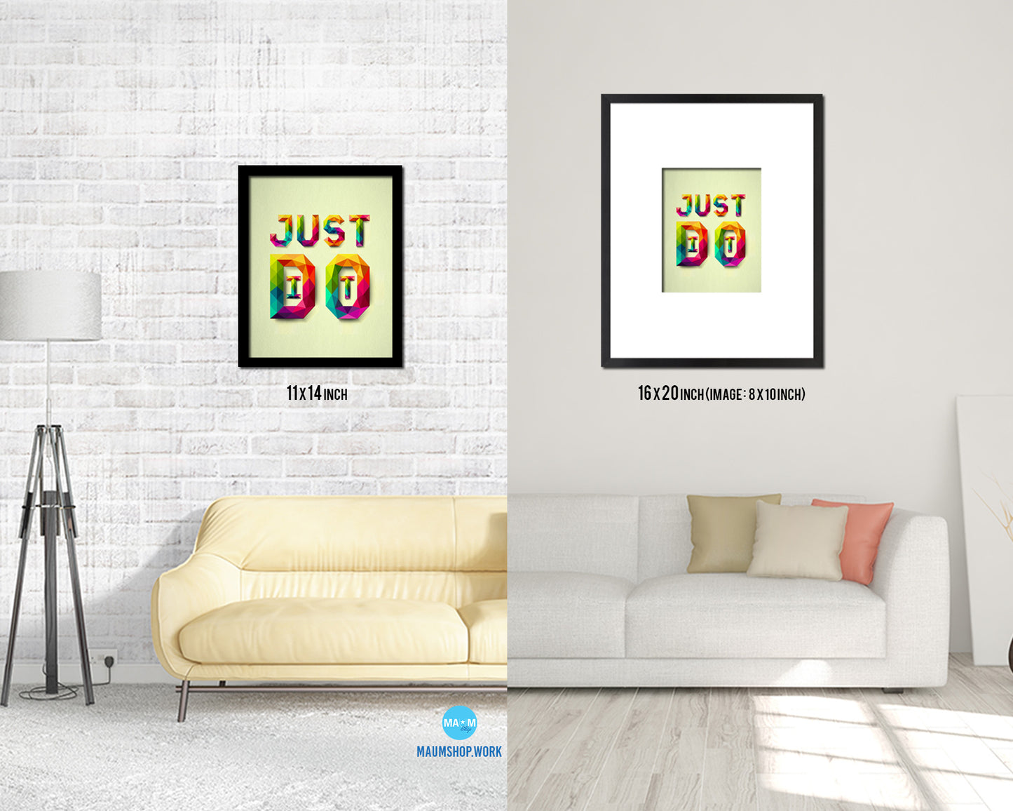 Just do it Quote Framed Print Wall Decor Art Gifts