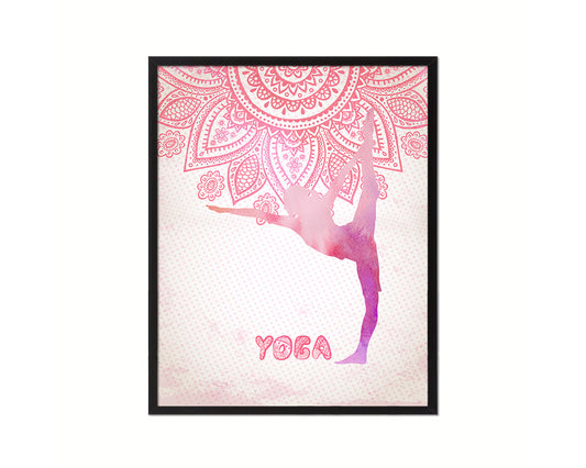 Gymnastic yoga Contorsionist practicing Yoga Wood Framed Print Wall Decor Art Gifts
