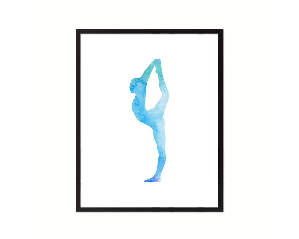 Gymnastic yoga Contorsionist practicing Yoga Wood Framed Print Wall Decor Art Gifts