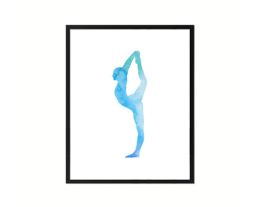 Gymnastic yoga Contorsionist practicing Yoga Wood Framed Print Wall Decor Art Gifts