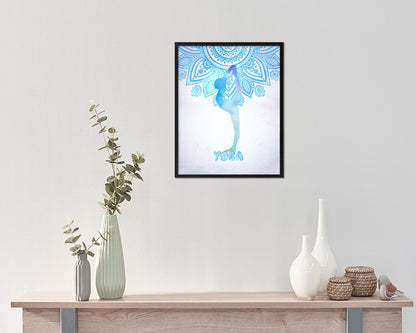 Gymnastic yoga Contorsionist practicing Yoga Wood Framed Print Wall Decor Art Gifts