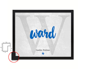 Ward Personalized Biblical Name Plate Art Framed Print Kids Baby Room Wall Decor Gifts