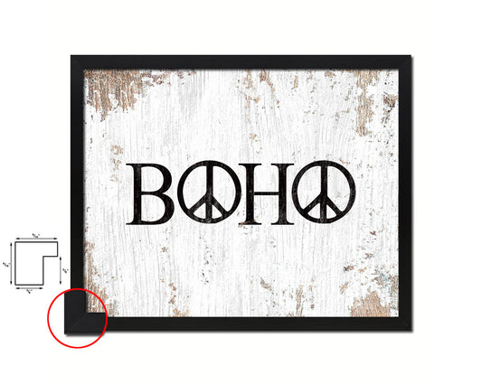 BOHO Quote Framed Print Home Decor Wall Art Gifts