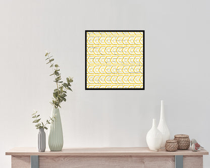 Abstract Yellow Artwork Wood Frame Gifts Modern Wall Decor Art Prints