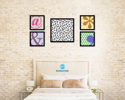 Abstract Black Artwork Wood Frame Gifts Modern Wall Decor Art Prints