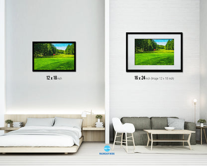 Vancouver Golf Course, Canada Artwork Painting Print Art Wood Framed Wall Decor Gifts