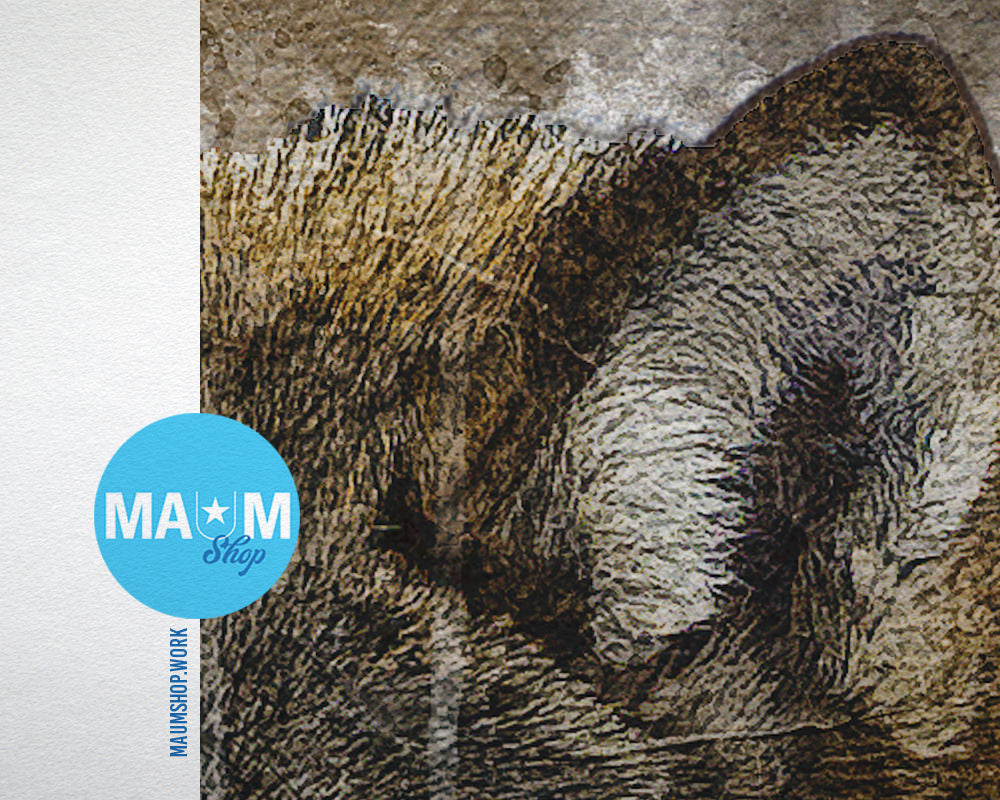 Grey Wolf Animal Painting Print Framed Art Home Wall Decor Gifts