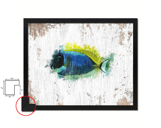 Tropical Fish Framed Print Modern Restaurant Sushi Bar Modern Watercolor Wall Art Decor