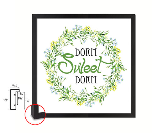 Dorm Sweet Dorm Quote Framed Print Home Decor Wall Art Gifts