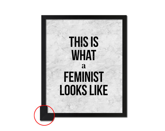 This is what a feminist looks like Quote Framed Print Wall Art Decor Gifts