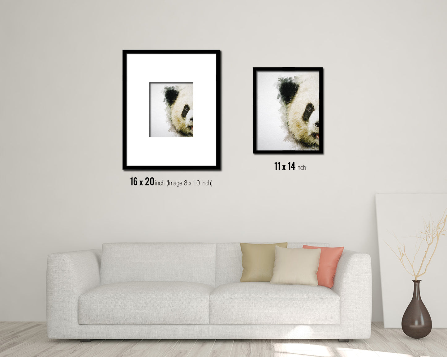 Panda Animal Painting Print Framed Art Home Wall Decor Gifts