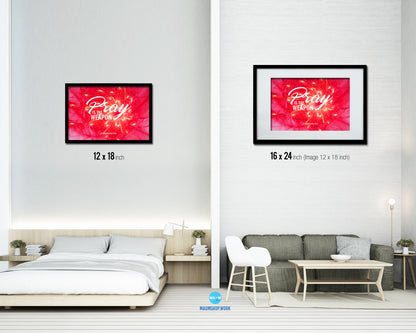 Pray is the weapon, 2 Corinthians 10:4 Bible Verse Scripture Framed Print Wall Decor Art Gifts