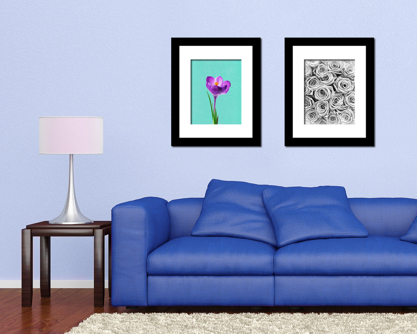Crocus Colorful Plants Art Wood Framed Print Wall Decor Gifts