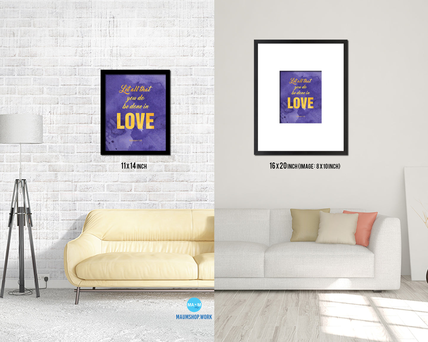 Let all that you do be done in love Quote Framed Print Wall Decor Art Gifts